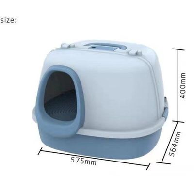 Good price Blue Plastic Cat Litter Box OEM ODM Covered Kitty Litter Box online
