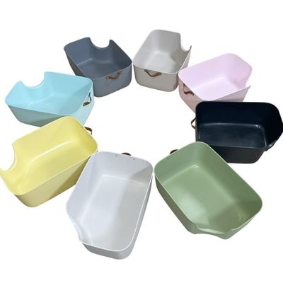 Harga yang bagus Nonstick Bottom Large Open Litter Box Hitam Kuning High Side Open Litter Box on line