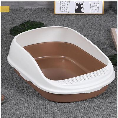 Good price OEM ODM Semi Enclosed Cat Litter Box PP PET Cleaning Litter Box online