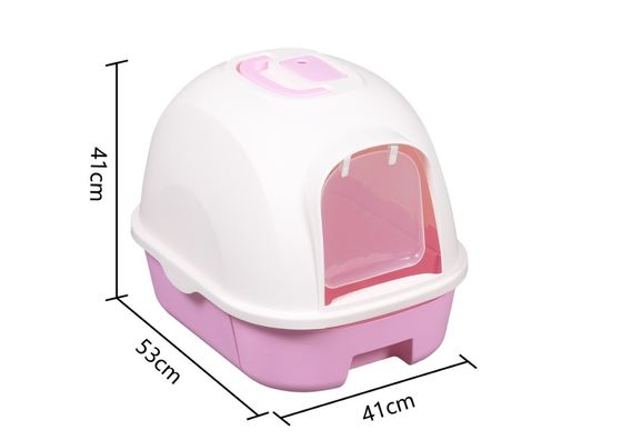 Good price White Portable Cat Litter Box Enclosed Litter Box For Large Cats online