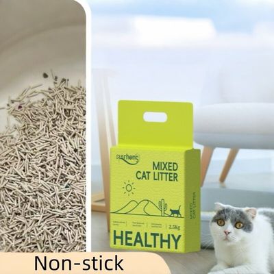 Buon prezzo 100% di sabbia naturale, lettiera per gatti, forte raggruppamento, miscelato, controllo odore, senza polvere in linea