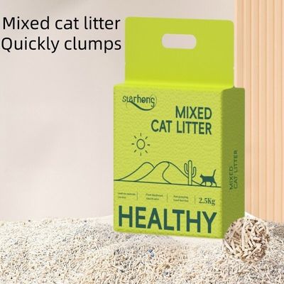 Highly Absorbent Mixed Cat Litter Sustainable Clumping Sand Litter