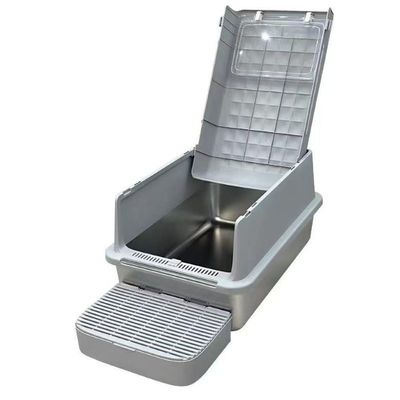 Extra Large Stainless Steel Cat Litter Box Smell Proof Litter Pan Sandbox Clean Products 60*39*40 Cm Acceptable OEM/ODM For Cats