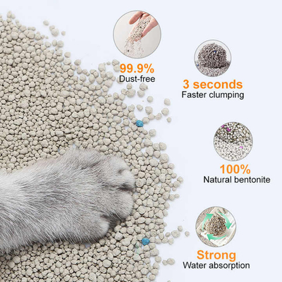 Premium Clumping Cat Sand Superior Absorbency Dust-Free Natural Sodium-Based Odor Control Bentonite Cat Litter