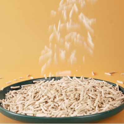 Natural Pure Plant Low Dust Super Clumping Non Stick Bottom Striped Shaped Scented Comfortable Tofu Cat Litter